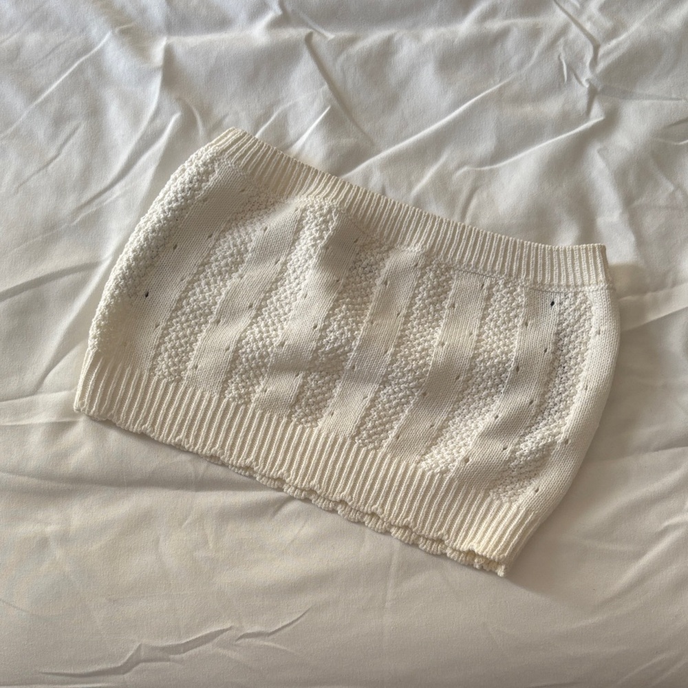 Cream Knit Top